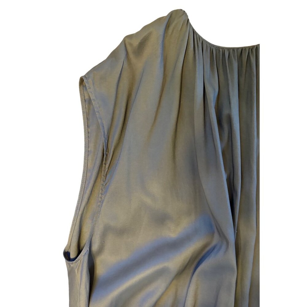 $490 Toteme L XL Pretoria Maxi Dress Green Drop Waist Lagenlook Party Wedding - Picture 9 of 13